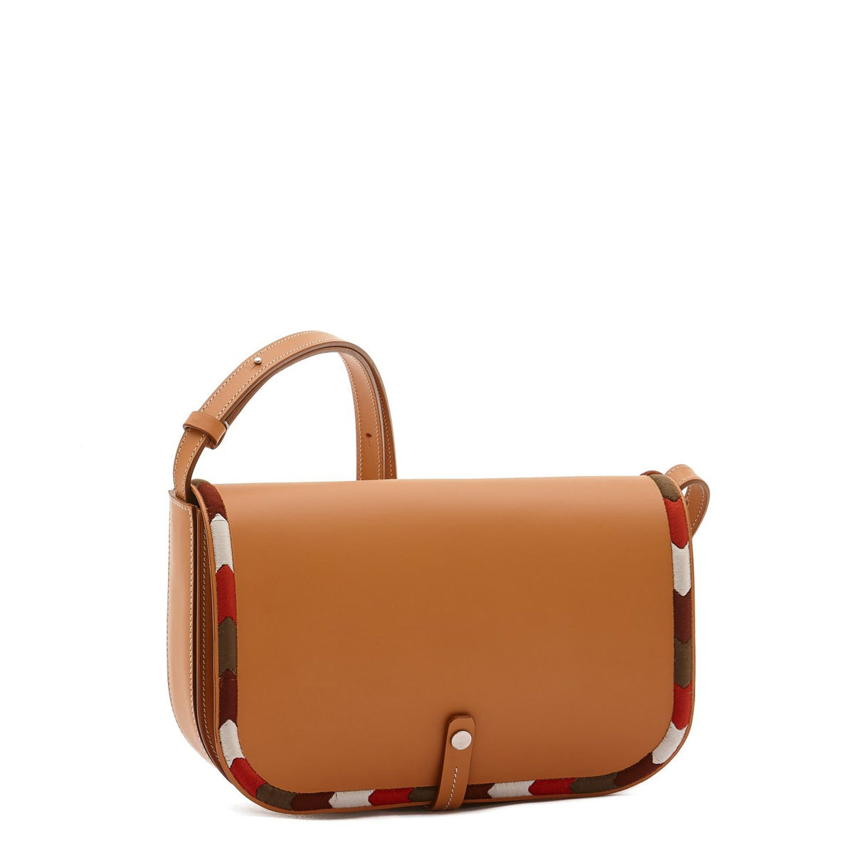 Il Bisonte Piccarda Medium Embroidered Crossbody - Natural