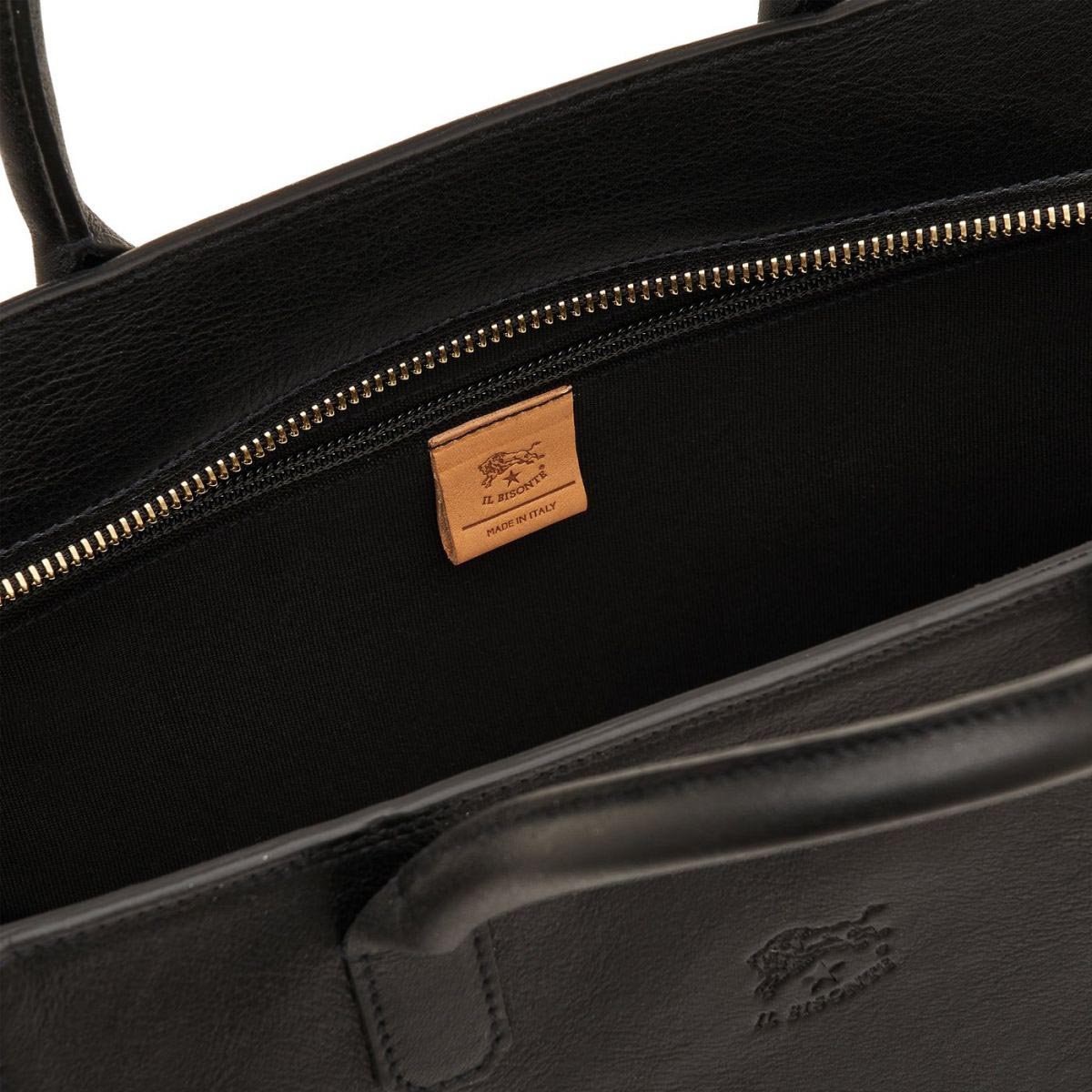 Il Bisonte Quercia Medium Handbag - Black