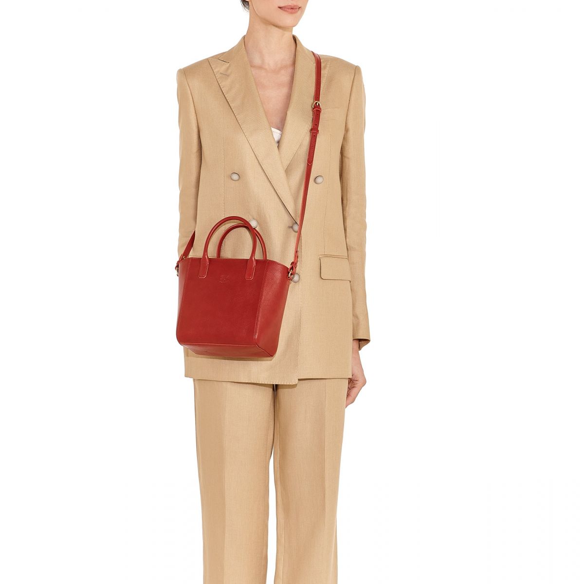 Il Bisonte Quercia Small Handbag - Red