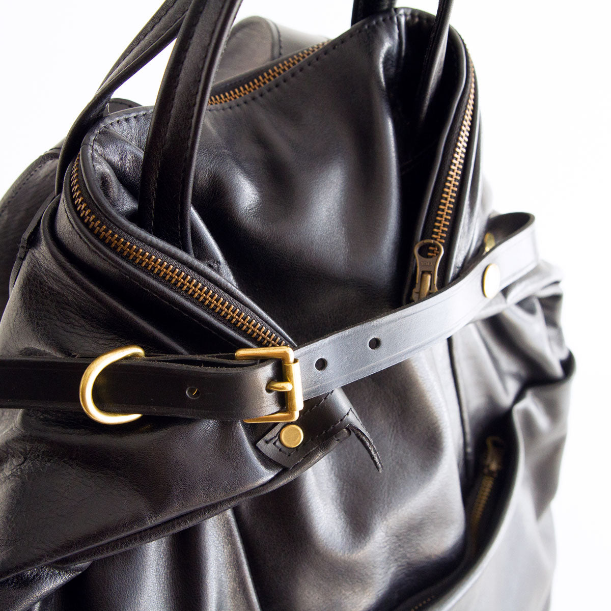 Mark Jones Large Zip Backpack Black