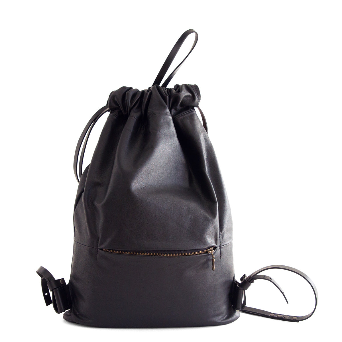 black leather backpack string Mark Jones "Blacklight" Backpack Black – Hunt
