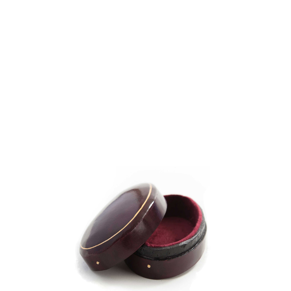 Hunt Small Oval Box - Bordeaux