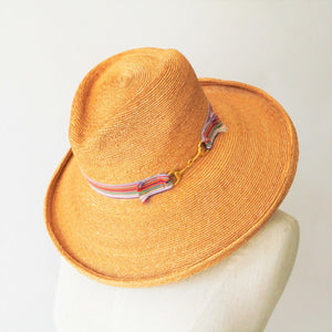 Axel Mano Hamptons Wide Brim Hat - Gold