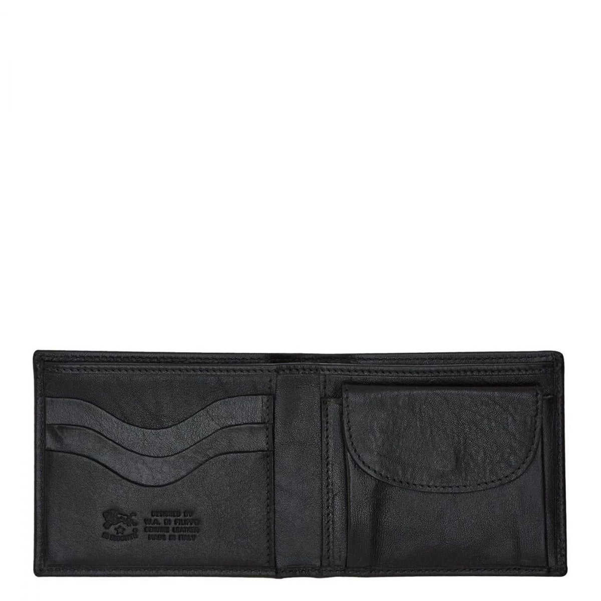 Il Bisonte Classic Wallet with Coin - Black