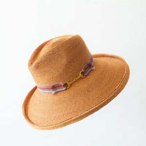 Axel Mano Hamptons Wide Brim Hat - Gold